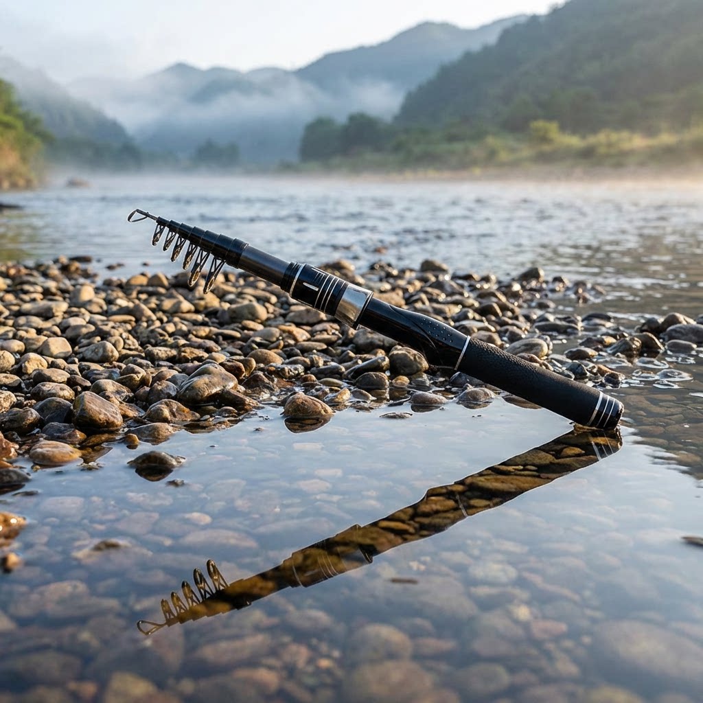 Joran Pancing Karbon Teleskopi - Fishing Equipment Rod ulasan dan harga